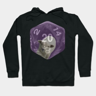 Nat20 Sheep on Purple Hoodie